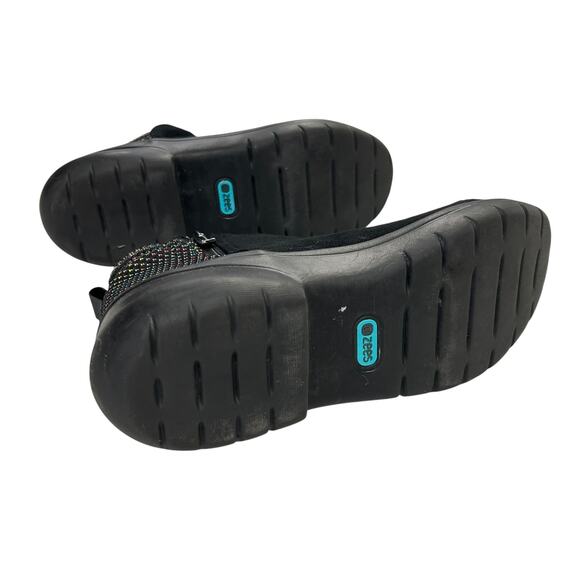 Athleisure‎ Black Knit Ankle Boots Bzees Karma Washable Comfort Size 8 - Picture 6 of 8